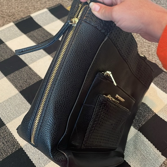 Steve Madden Black Leather Tote - Picture 4 of 5